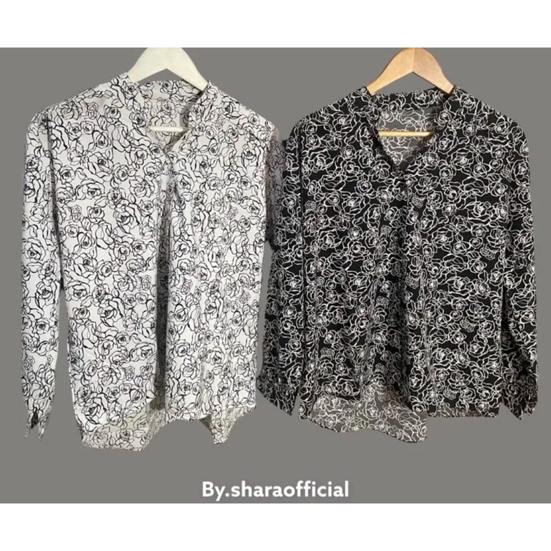 v neck floral blouse