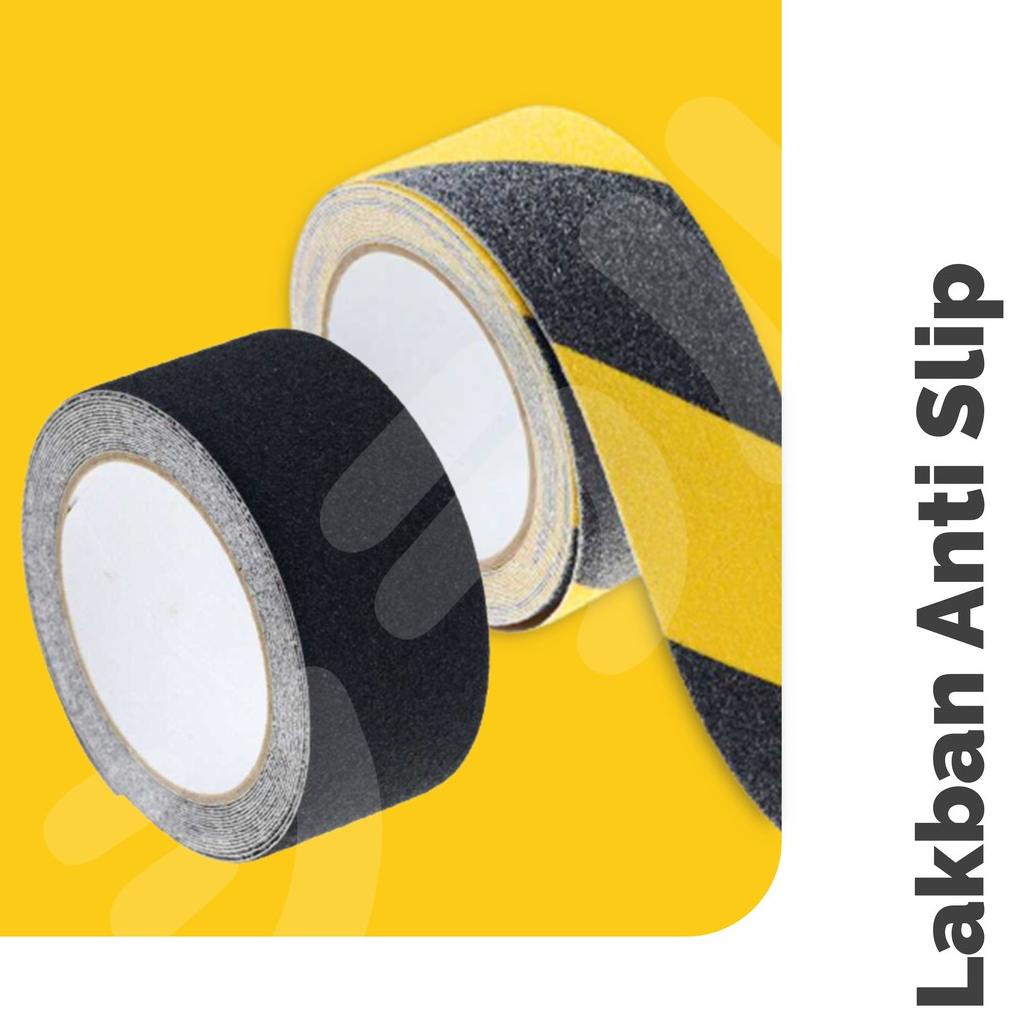 5 Meter Lakban Anti Slip / Selip Safety Grip Strong Traction Solatip Solasi Tape Anti Licin Tangga