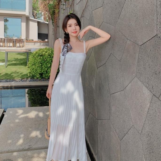 Dress Wanita Korean Style Kitty Dress Pantai Summer Outfit Beachwear Alisyashop1