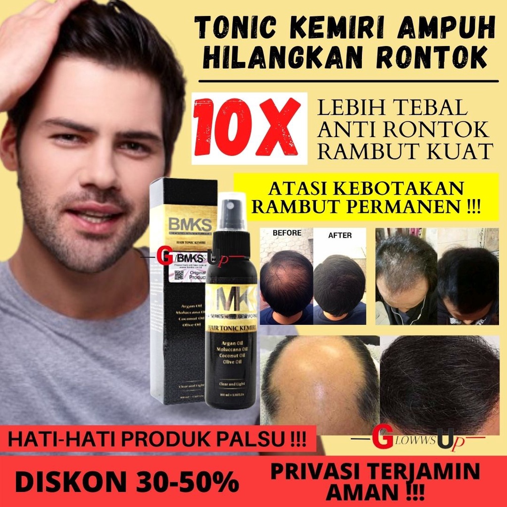 HAIR TONIC BMKS KEMIRI TREATMENT RAMBUT - PERAWATAN RAMBUT RONTOK - HAIRTONIC PENYUBUR RAMBUT