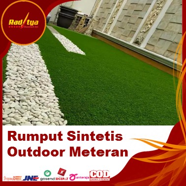 Rumput Sintetis Outdoor Meteran Ukuran 2x3 meter Type Jepang 3 cm Untuk Taman Bisa custom Dari Raditya Desain Art