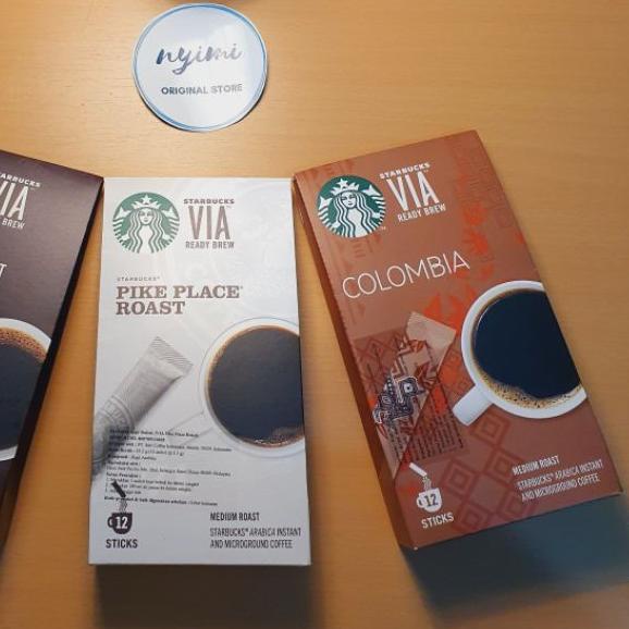 

Starbucks VIA Ready Brew Arabica Colombia / Italian Roast / Pike Place Roast 12 Sticks