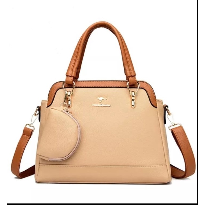 [COD] Tas Totebag Bisa Selempang &amp; Bahu Wanita Bonus Dompet kecil Tas Wanita Terbaru Kulit Sintetis Kekinian style Korean