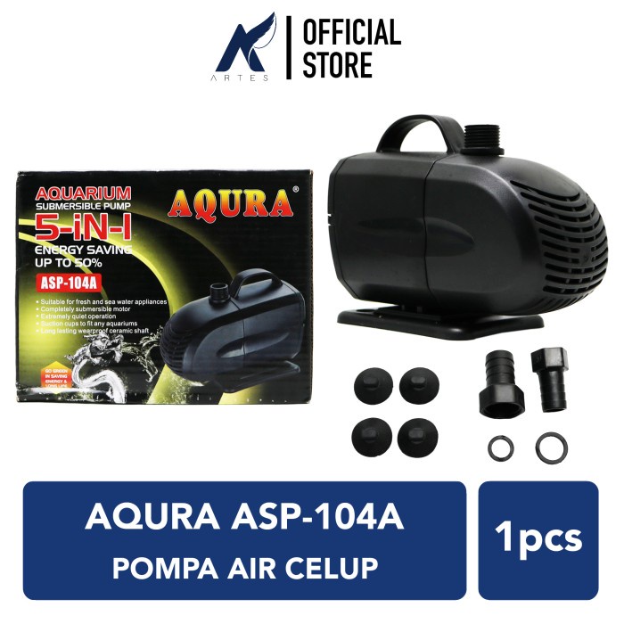 AQURA ASP-104A Pompa Air Celup Aquarium-Akuarium-Kolam ASP104A 22 Watt