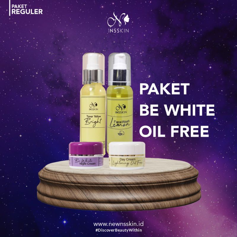 Paket Reguler new nsskin be white oil free/acne bright 1/be white instabright/be white reguler/acne 