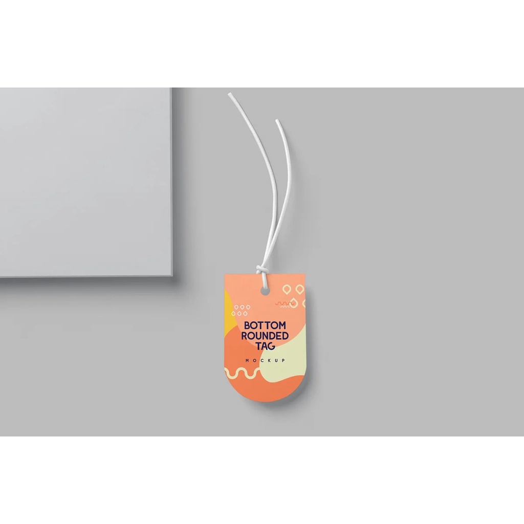 Side Oval Shape Tag Mockups