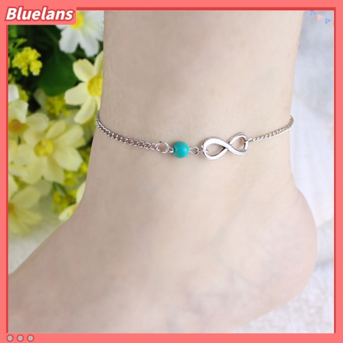 Bluelans Bohemian Bead Infinity Charm Chain Anklet Bracelet Beach Sandal Barefoot Jewelry