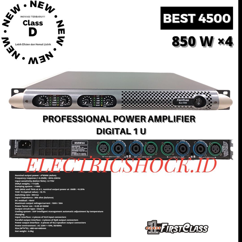 POWER AMPLIFIER FIRSTCLASS BEST 4500 / FIRST CLASS BEST4500 ORIGINAL