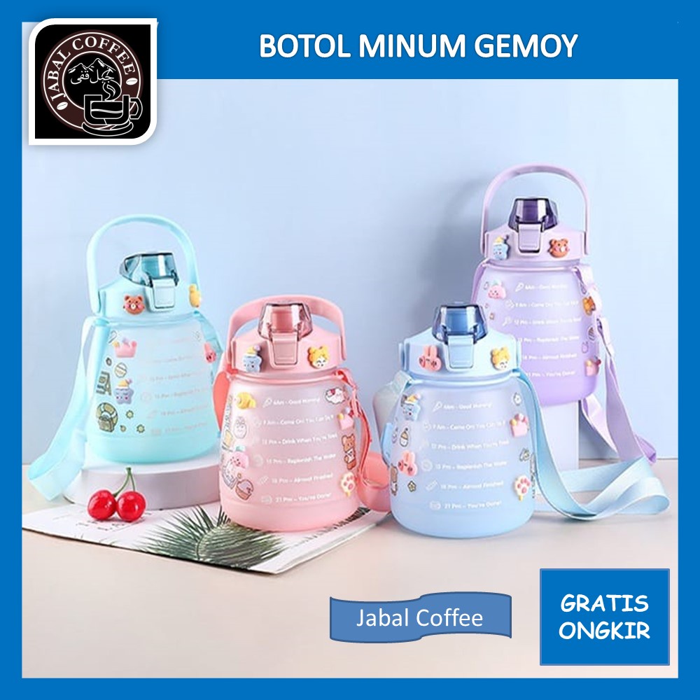 Botol Anak Viral 1,3 Liter / Botol Minum Gemoy Isi 1300 Ml Free Stiker 3D