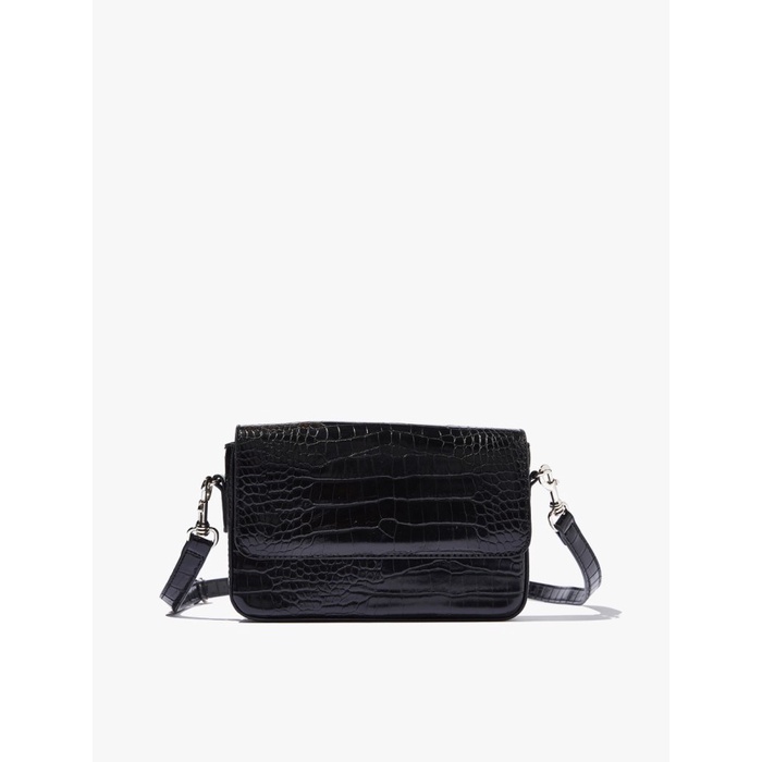 Rubi - Shoulder Bag Wanita - LEXI CROSS BODY BAG - BLACK TEXTURE