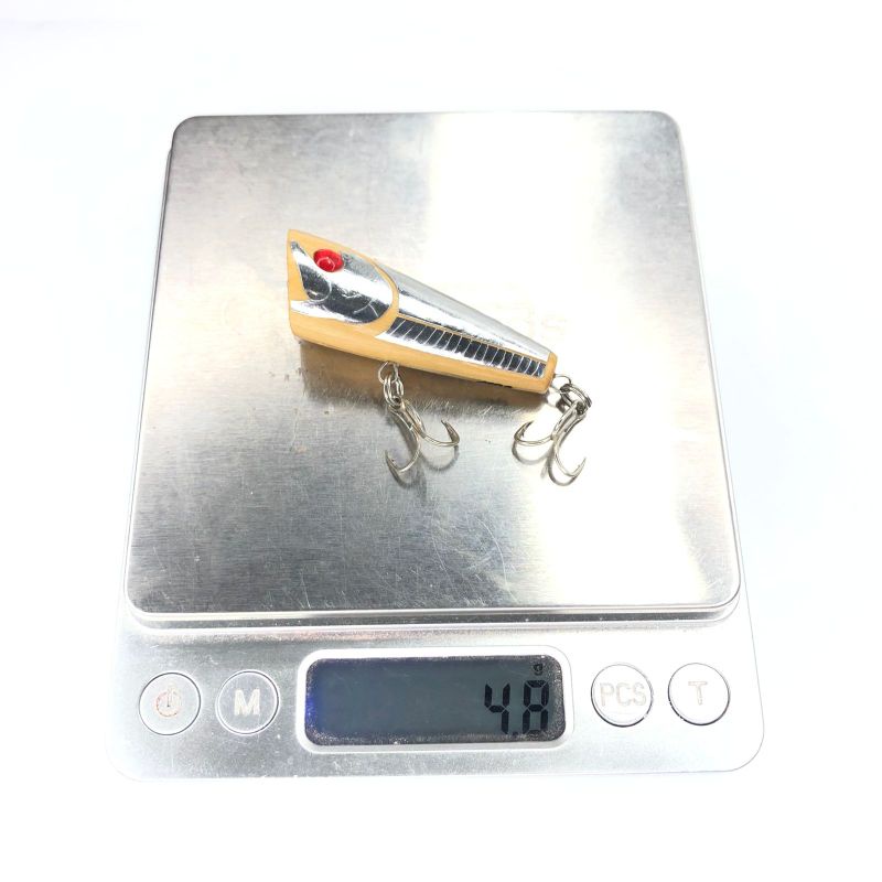 Umpan Popper Woden Lure Natural Kayu + Treble