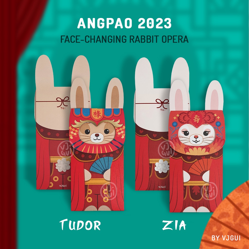 Angpao Imlek 2023 Rabbit Angpau Kelinci Amplop CNY Sincia