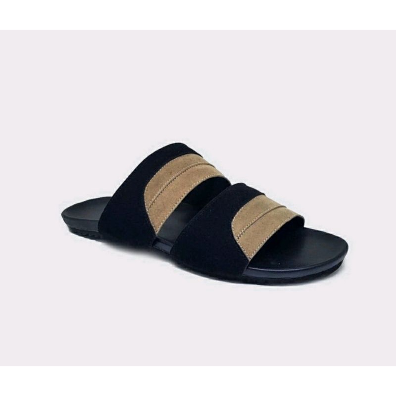 Sandal SLIDE K03.Black Super JUMBO 43-48 Sendal Kaki Bule LUAR Negri Size Besar JUMBO Kekinian