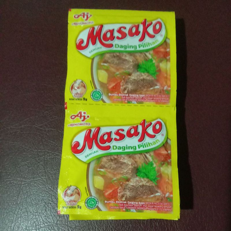 

Masako sachet 9 gram 1 renceng