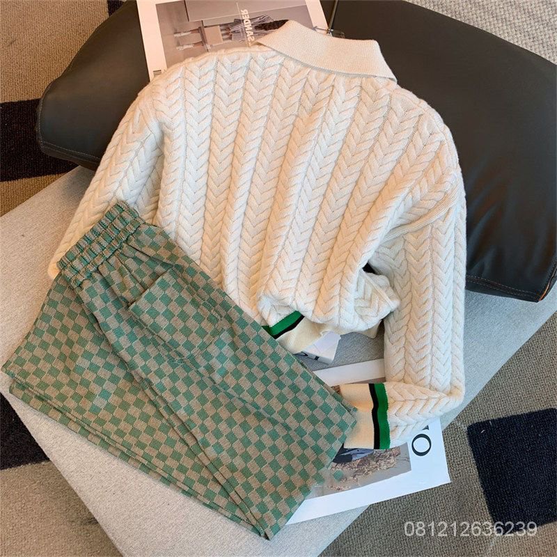 [✅BISA COD]  #Sisjuly# Setelan Wanita Kekinian Gaun fashion kecil bau wanita biasa Musim semi wanita dan musim gugur baru collar polo car