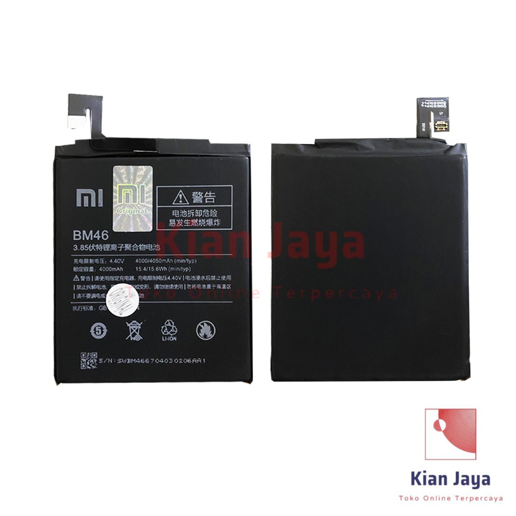 [Garansi 100% Ori] Baterai Xiaomi Redmi Note 3 / Xiaomi Redmi Note 3 BM46 Batre Battery Hp Xiao Mi BM 46 Original