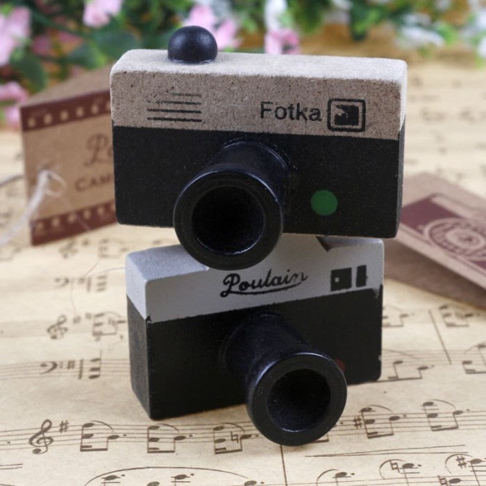 

Bergaransi Wooden Rubber Stamp - Korea Retro Camera Design Hot Sale