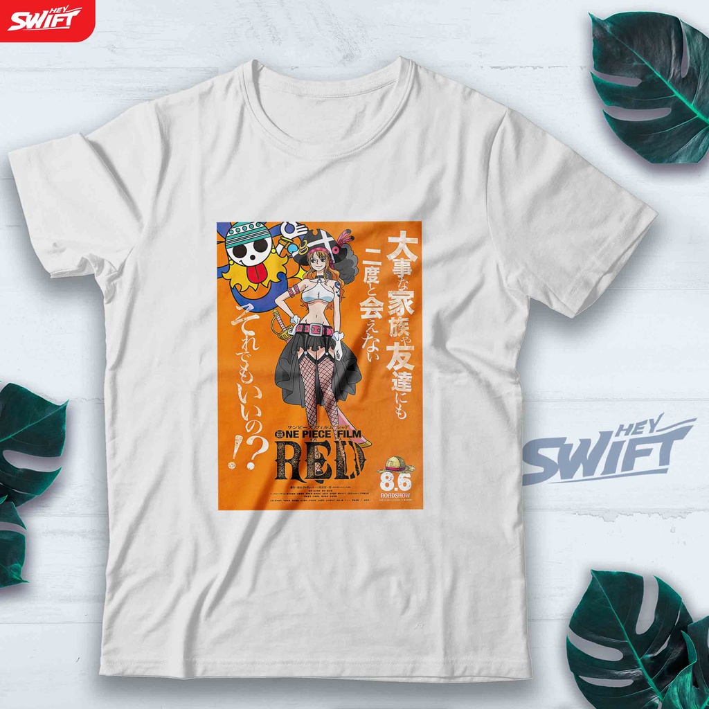 KAOS NAMI One piece RED anime TSHIRT BAJU DISTRO