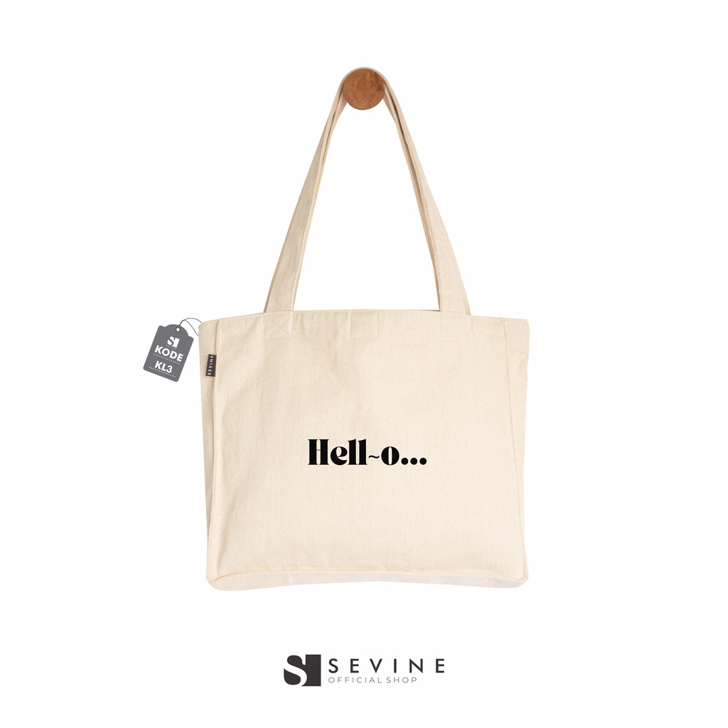 Sevine Totebag Kanvas Daisy Tas Wanita Tote Bag Dengan Kantong Laptop Kuliah Sekolah Kerja Quotes Aesthetic - KL