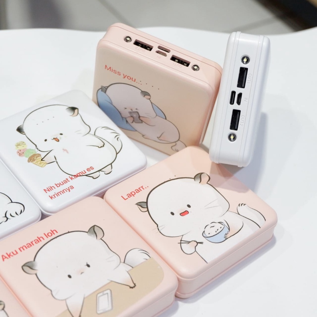 V10 Powerbank Karakter Lucu Vimet 8000mAh With Dual Usb Port &amp; Powerbank V10 With Dual LED Light