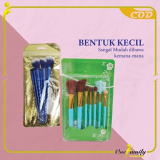 Image of thu nhỏ ONE-K128 Kuas MakeUp 7 in 1 Brush Make Up Set Mini Travel Free Pouch / Kuas Rias Wajah Model Ulir / Paket Kuas Set Make Up Cosmetic #4