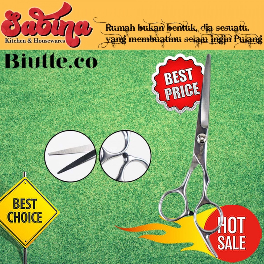 Gunting Rambut Cukur Flat Salon Profesional Full Stainless Steel