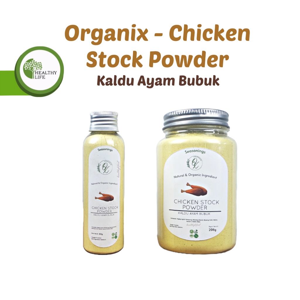 

Organix - Chicken Stock Powder (Non MSG) / Kaldu Ayam Bubuk (Non MSG) 80 gr / 208 gr