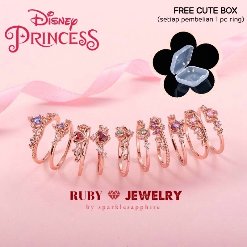 Disney Princess Ring Adjustable S925 || Kalung Disney Princess Gelang Disney Princess CINCIN ADJUSTA