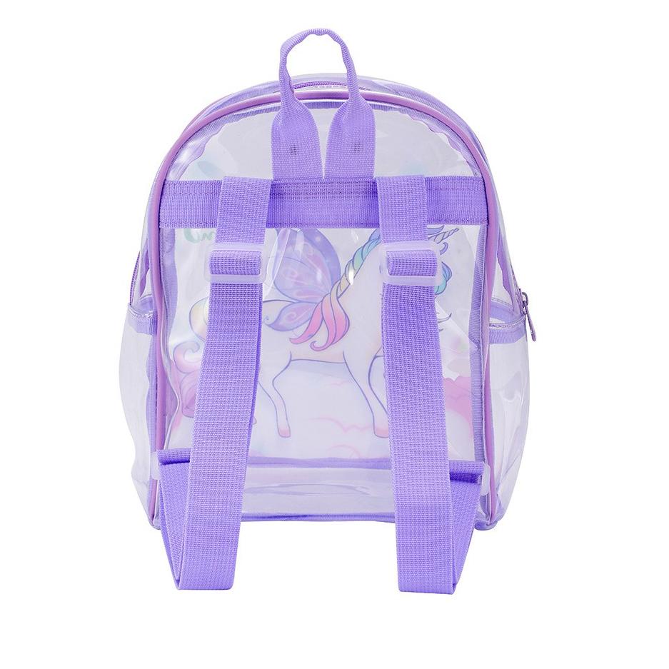 U8S1 Tas ransel Backpack Unicorn PVC Transparan waterproof Tas anak perempuan unicorn PVC Transparan