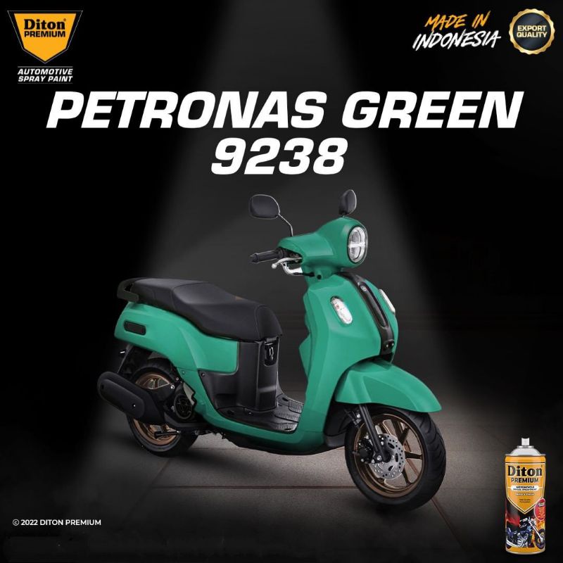 Pilok Hijau Petronas Green 9238 Diton Premium Cat Semprot Sepeda Motor Mobil Velg Helm