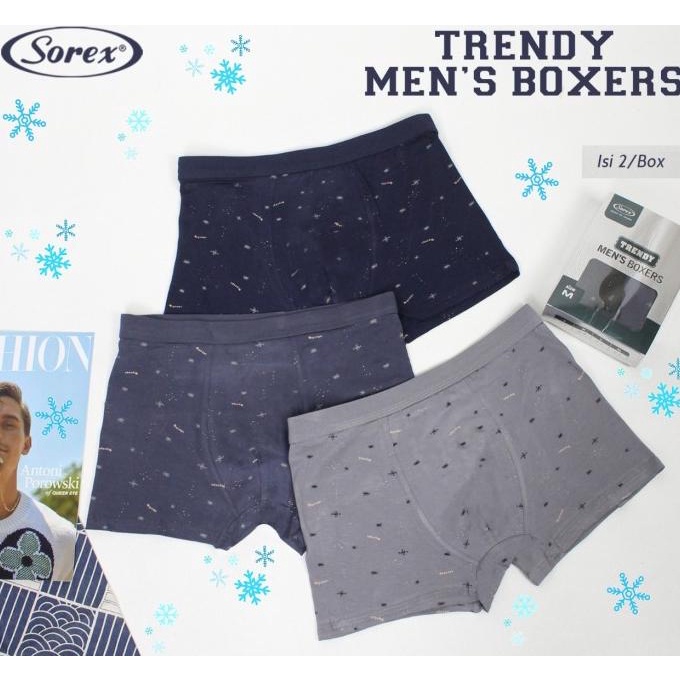 CELANA DALAM BOXER PRIA SOREX MAN KATUN MOTIF 2PCS