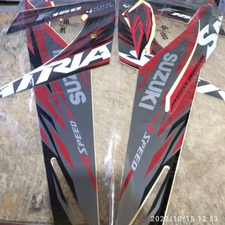 STRIPING STANDAR LIST STIKER SATRIA FU 150 NEW FACELIFT TAHUN 2013 MERAH HITAM FU FL