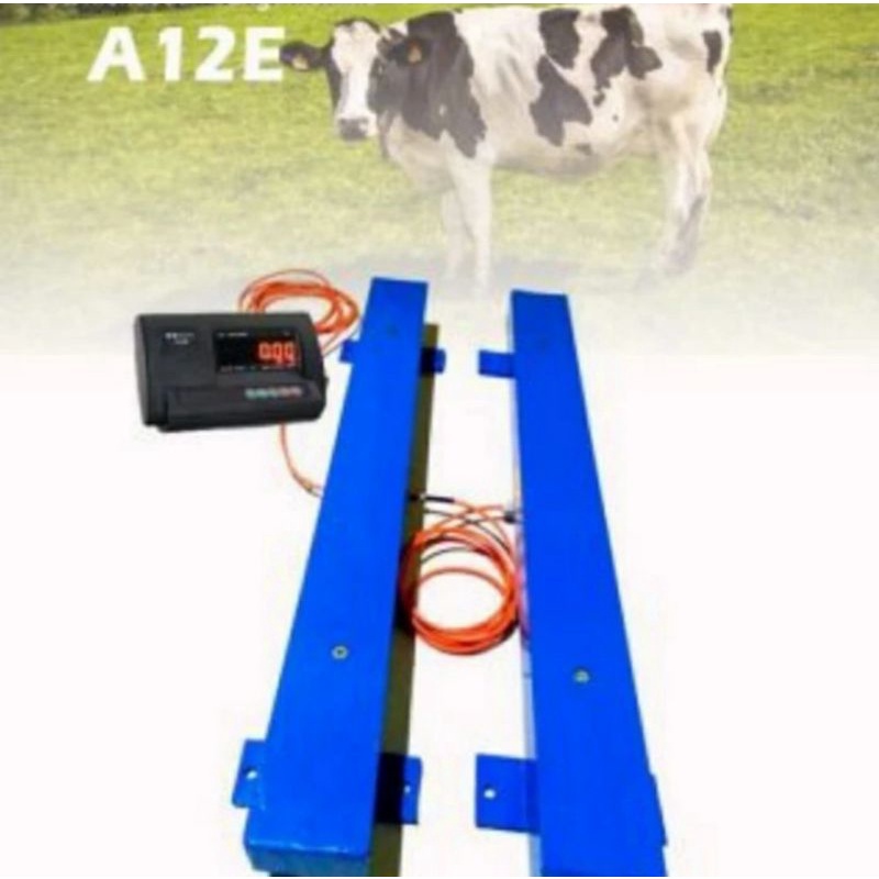 Timbangan Digital Sapi 2 Ton Model Load Bar A12E Timbangan Hewan Ternak Kambing Portable Balok 1ton