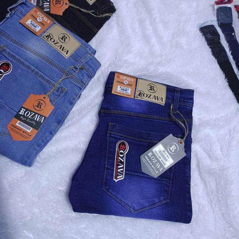 Celana Panjang Jeans Pria Dewasa Celana Jins Pensil Slim Fit Hitam Melar Distro