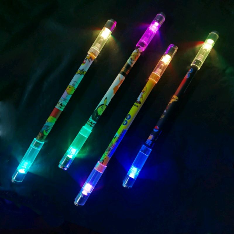 LED SPINNING PEN / PEN PUTAR / PEN AJAIB / PEN ANTI STRESS / PEN BALANCE BISA PILIH KARAKTER