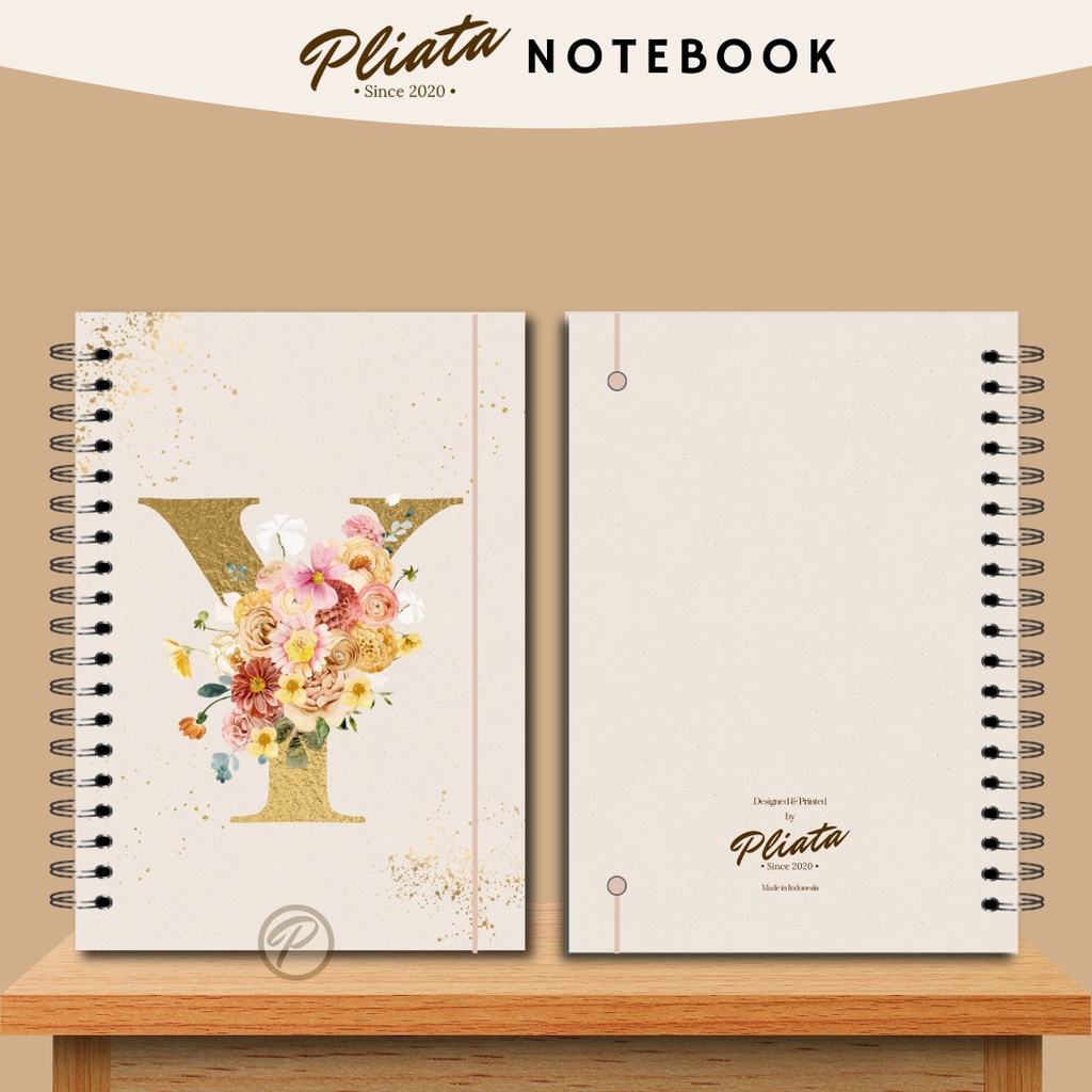 PLIATA NOTEBOOK SPIRAL - GOLD Y-Z - Softcover Doft Aesthetic Book Buku Tulis