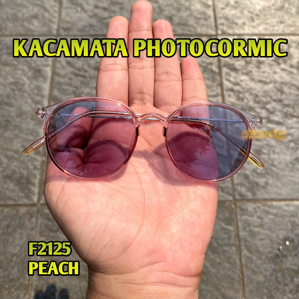 &quot;PROMO&quot; Fashion Kacamata Anti Radiasi PhGambar 1otocromic Wanita Pria Gaya photocromic 2 IN 1 2125