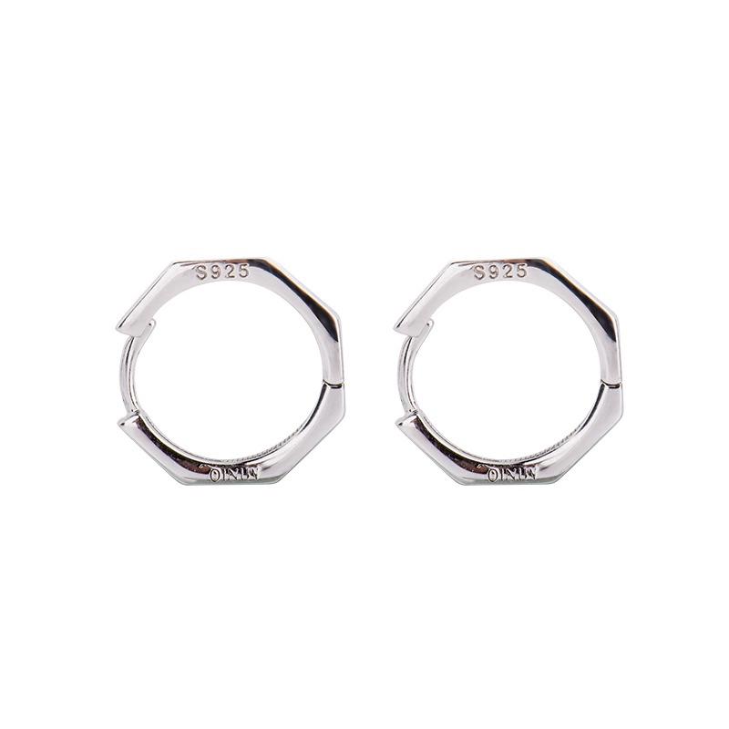 Anting Hoop Bentuk Lingkaran Mini Minimalis Bahan Sterling Silver 925 Gaya Korea