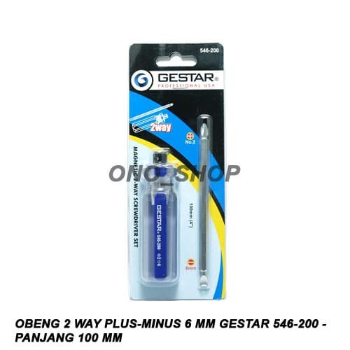 GESTAR 546-200 - Panjang 100 mm Obeng 2 Way Plus-Minus 6 mm