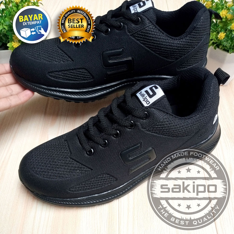 PROMO BTS KEMBALI SEKOLAH !! SEPATU SEKOLAH HITAM POLOS MEREK SAKIPO SD SMP SMA SMK KULIAH UKURAN 36-43 / SEPATU BERTALI ANAK SEKOLAH WARNA HITAM / SAKIPO