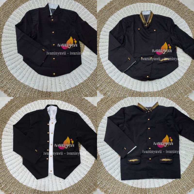 [Aneka Beskap] Beskap Warna Hitam / ModeL Lengkap (Polos &amp; Bordir)