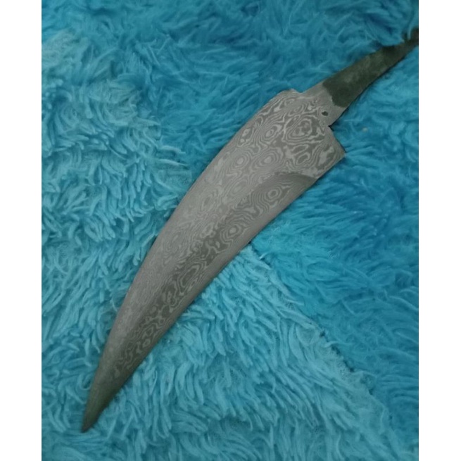 bilah bleng pamor balik mipih kor baja per(Damascus)