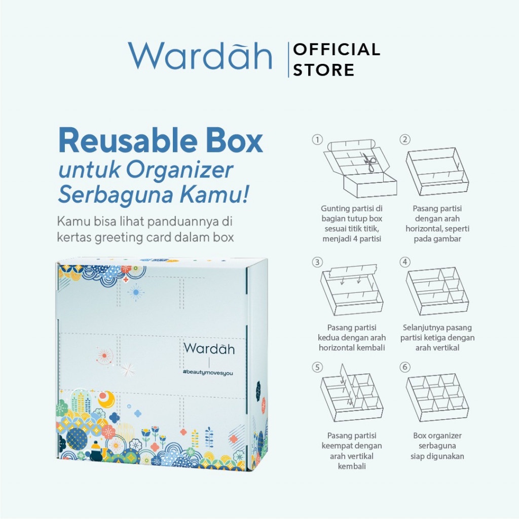 Wardah Lightening Series Hampers + Box Serum Ampoule, Day Cream, Micellar Gentle Wash, Face Mist, Gentle Exfoliator)