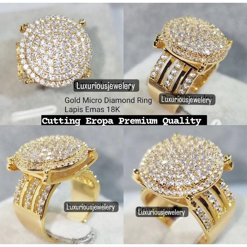 Luxuriousjewelery- Cincin mewah cubic zirconia premium