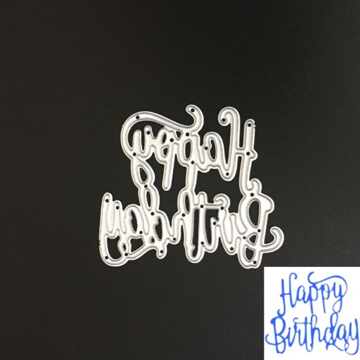 

Mudah Cutting Dies - Letter Calligraphy Happy Birthday Pattern Hemat