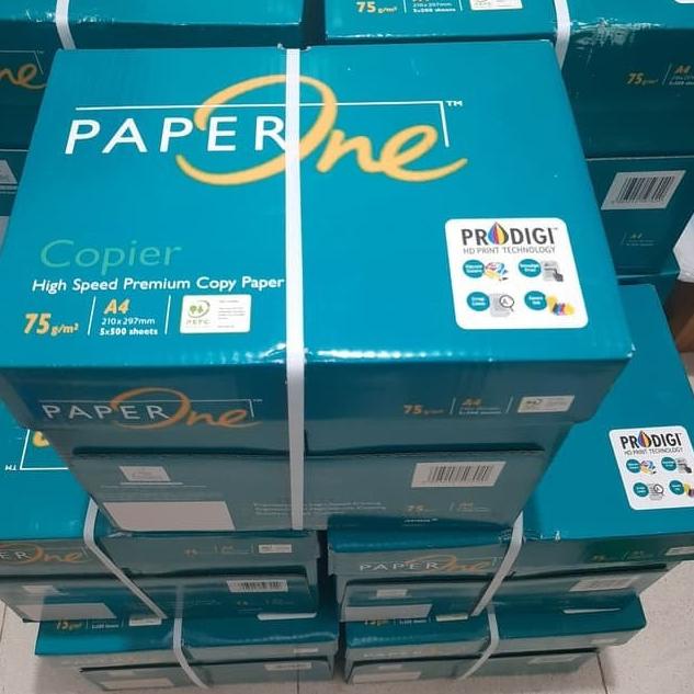 

Berkualitas Kertas HVS A4 75gr PAPER ONE kertas Print Fotocopy 70gr