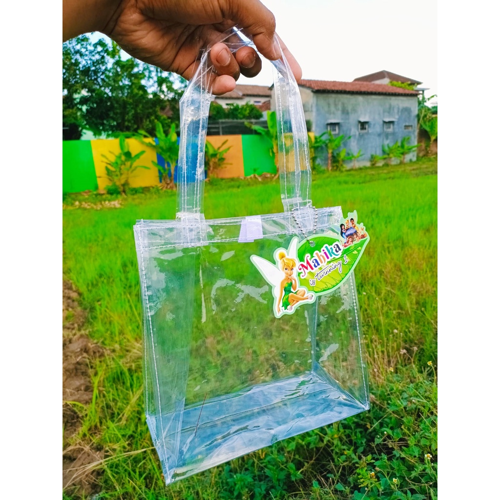 

20x20x10 Free Hangtag / Tas Mika Polos Transparan / Tas Bridesmaid Bening / Tas PVC Bridesmaid / Tas PVC Premium