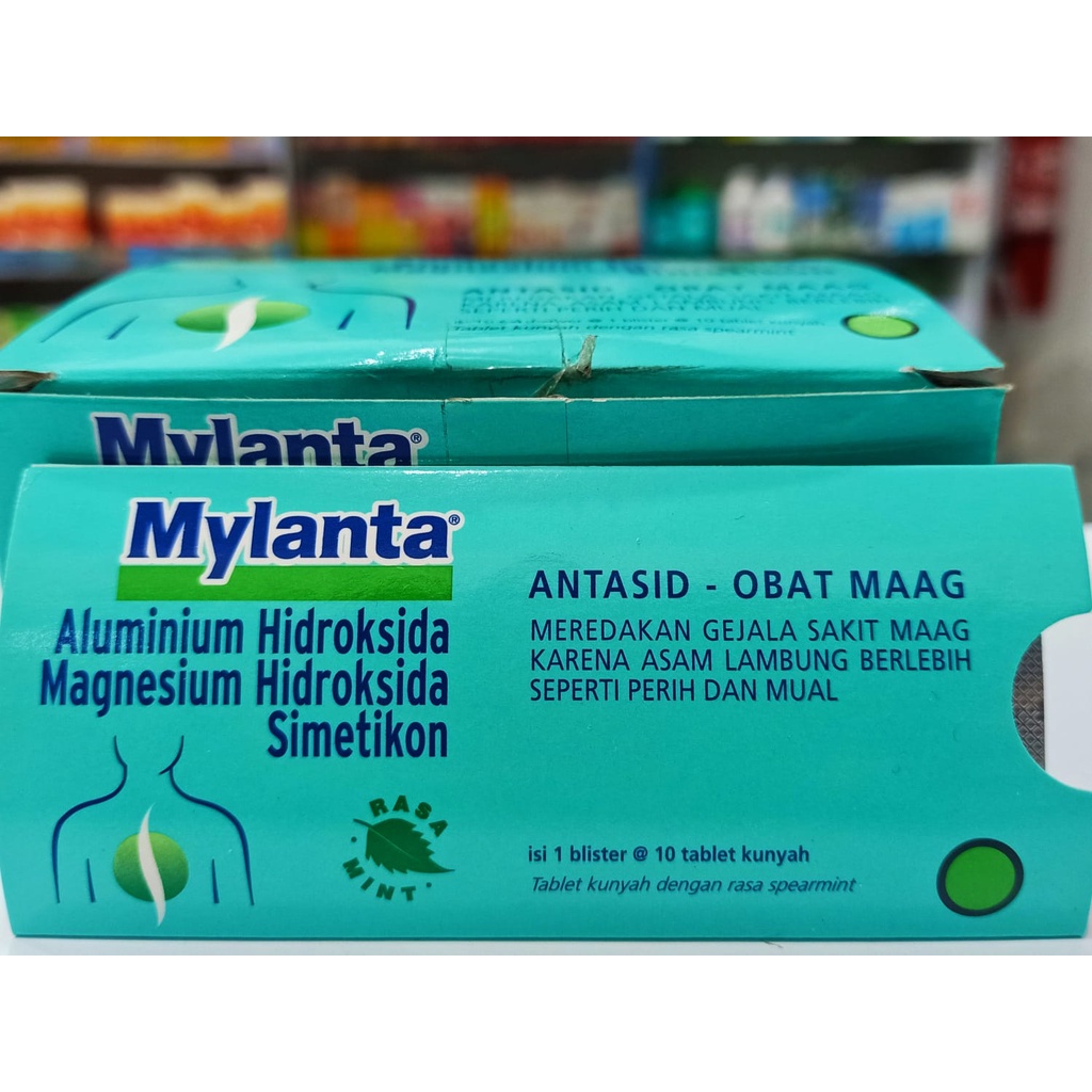 Mylanta Tablet Kunyah 1 Strip Isi 10 Maag dan Asam Lambung