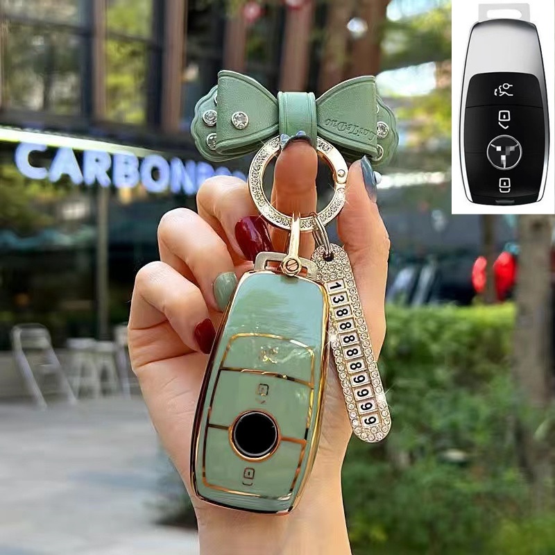 Casing Kunci Mobil Bahan TPU Untuk Mercedes Benz 2017 E Class W213 2018 S Class