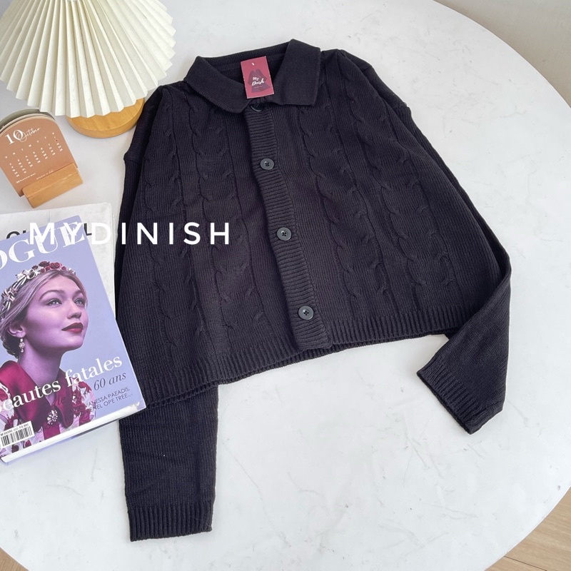 Kejora Cable Cardy - Cardigan Wanita Crop Terbaru